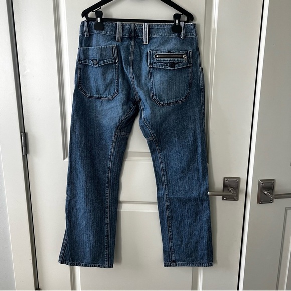 Vintage Y2K Diesel Wide Leg Flare Denim Jeans 2000s - Picture 4 of 8